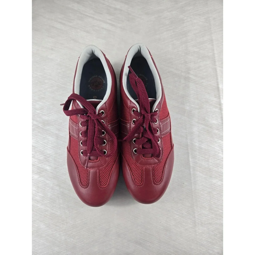 SAS Tour Mesh Womens 6 M Wine Burgundy Leather Walking Shoes Orthaheel Insole